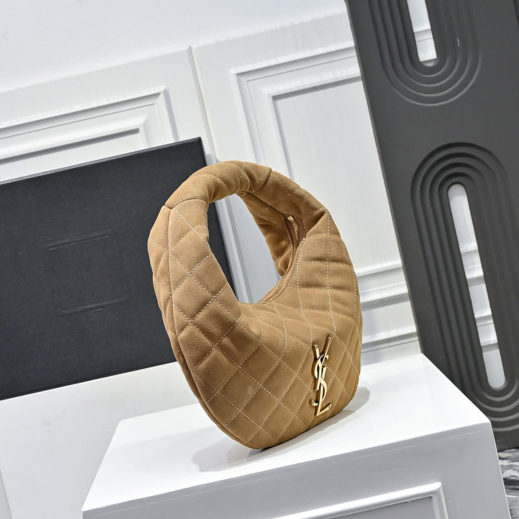 2026 ICARINO Brown Quilted Suede Tote Bag 8516891U8071632