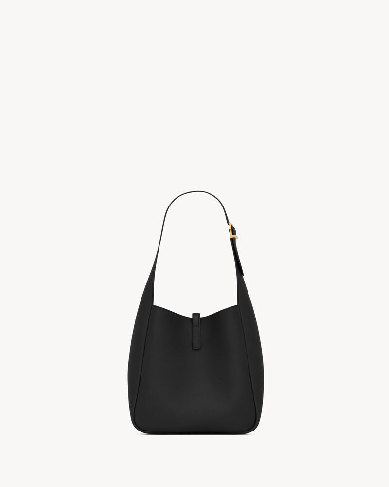 2026 Large Le 5 À 7 Supple Black Soft Leather Hobo Bag 713938AAAUQ1000