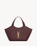 2026 ICARE Burgundy Quilted Lambskin Extra-Large Tote Bag 858191AAANG6195