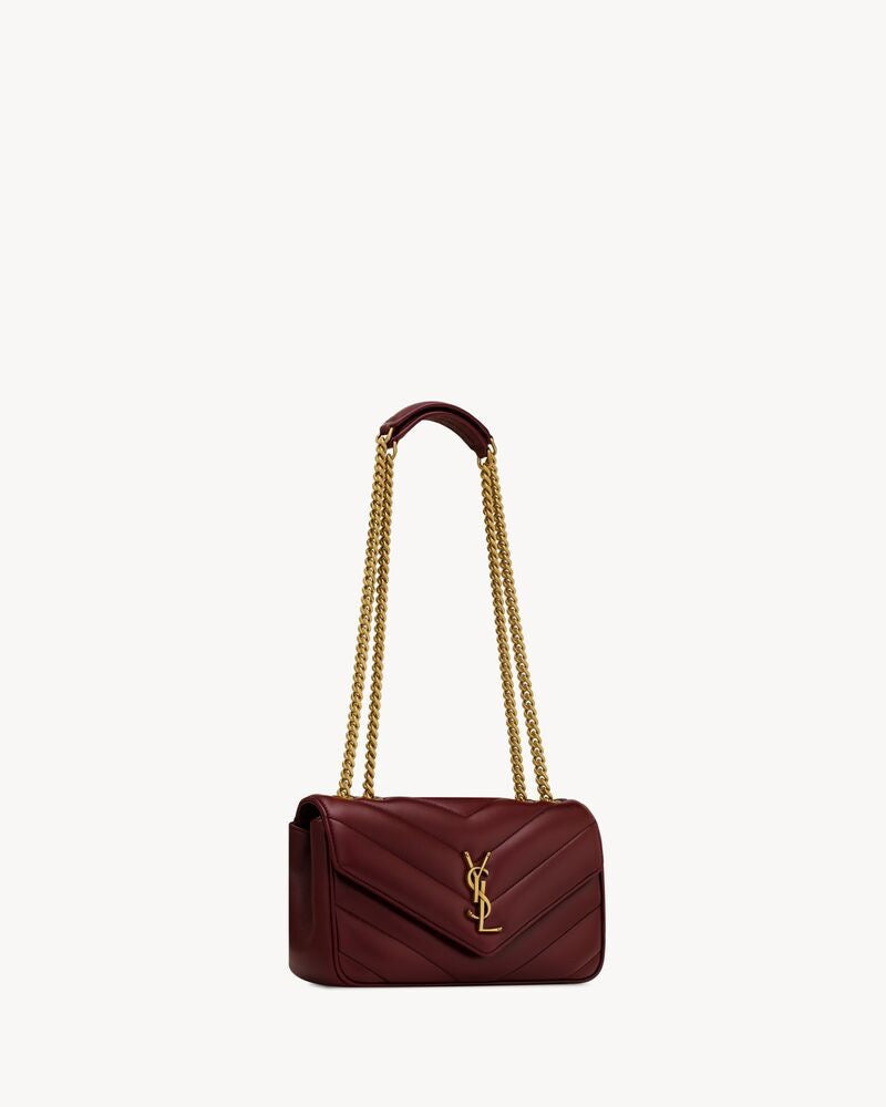 2026 Loulou Series Mini Deep Burgundy Lambskin Shoulder Bag 821749AAEAX6197
