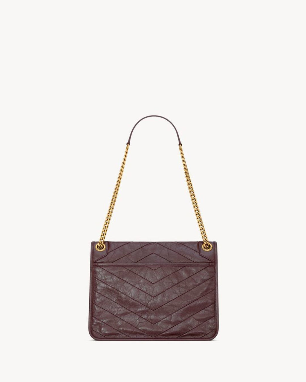2026 Niki Medium Burgundy Vintage Leather Shoulder Bag 6331840EN076195