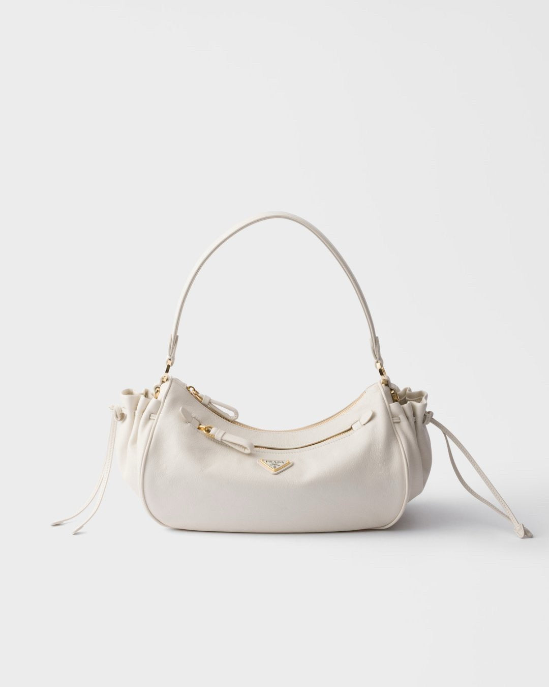 2026 Medium White Leather Shoulder Bag 1BC229_2CYS_F0PG7_V_LVM