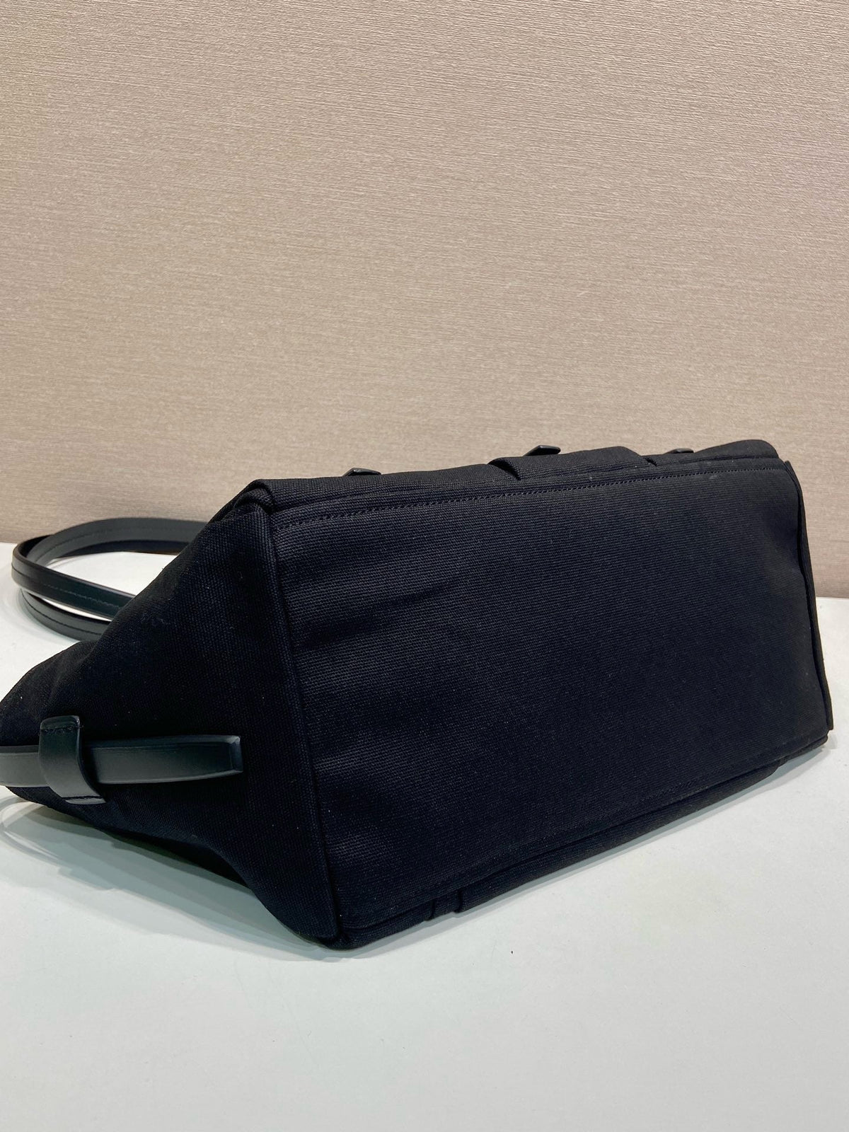 2026 Black Canvas and Leather Tote Bag 2VG139_2G6S_F0002_V_OOO