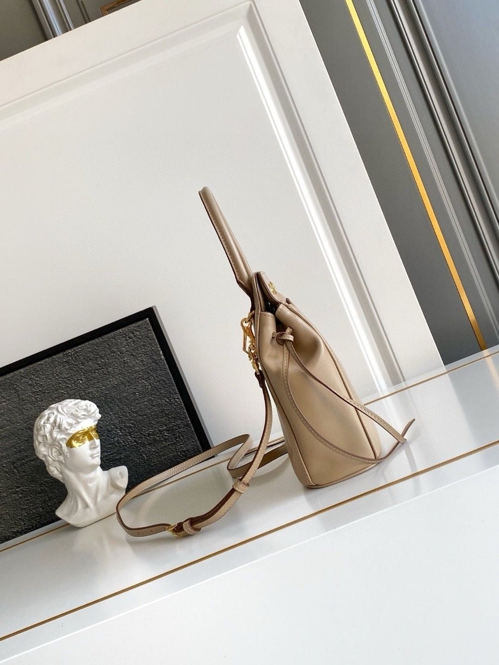 2026 Sand-Colored Mini Leather Handbag 1BA496_2C6A_F0036_V_OOO