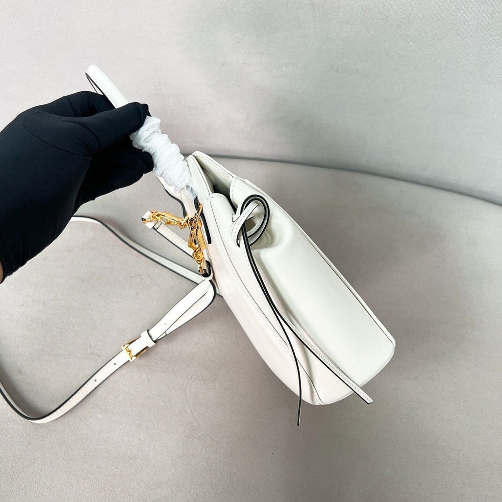 2026 White Mini Leather Handbag 1BA496_2C6A_F0PG7_V_OOO