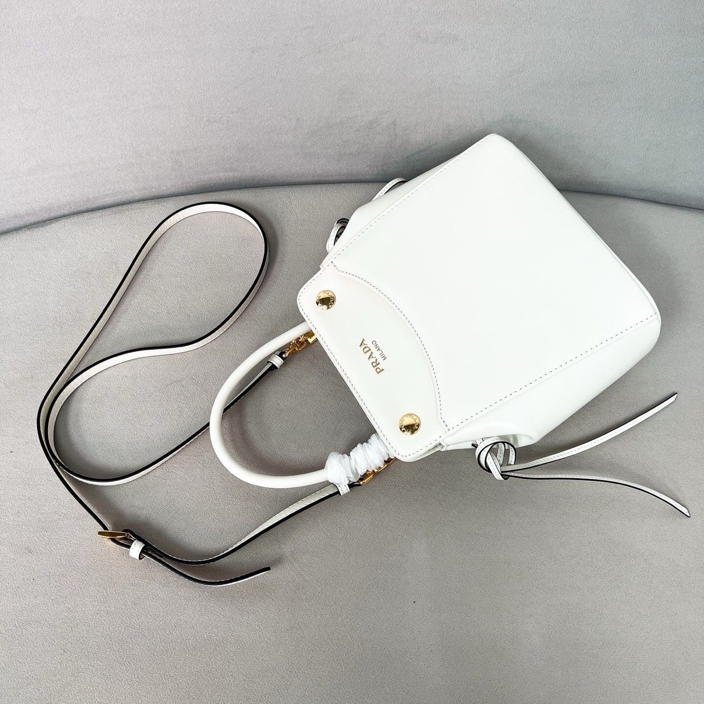 2026 White Mini Leather Handbag 1BA496_2C6A_F0PG7_V_OOO