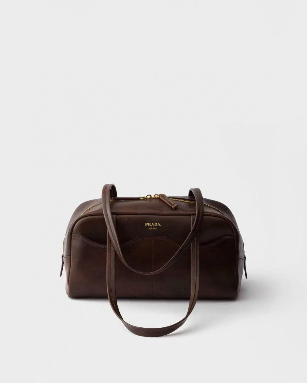 2026 Large Brown Distressed Leather Tote Bag 1BB165_2ZQ6_F0324_V_OOO