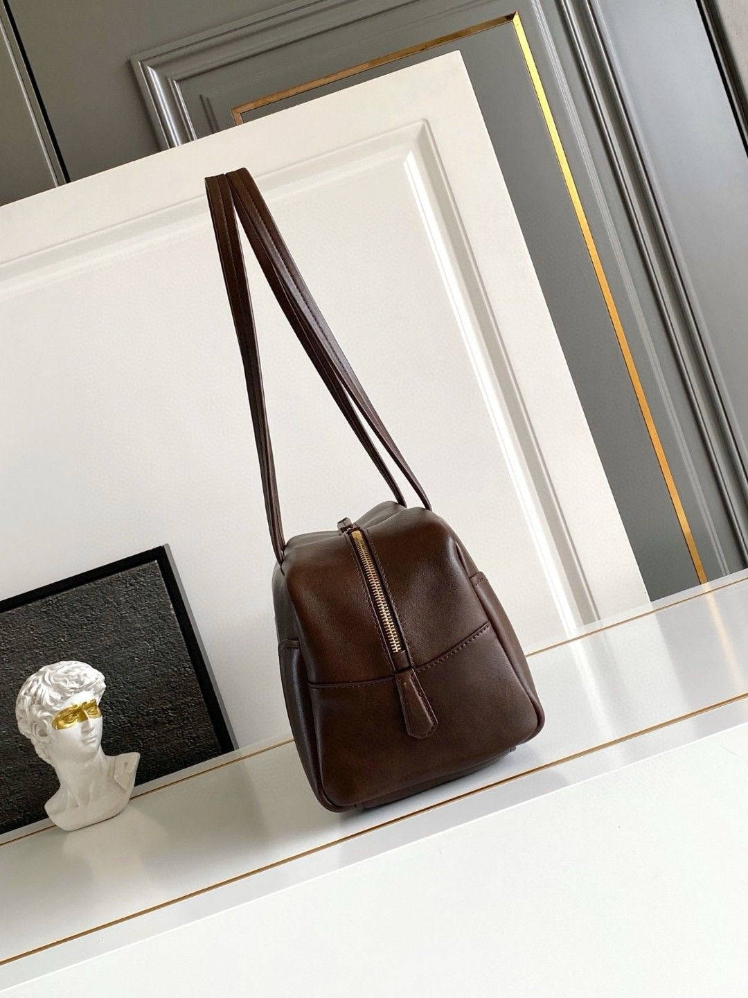 2026 Large Brown Distressed Leather Tote Bag 1BB165_2ZQ6_F0324_V_OOO