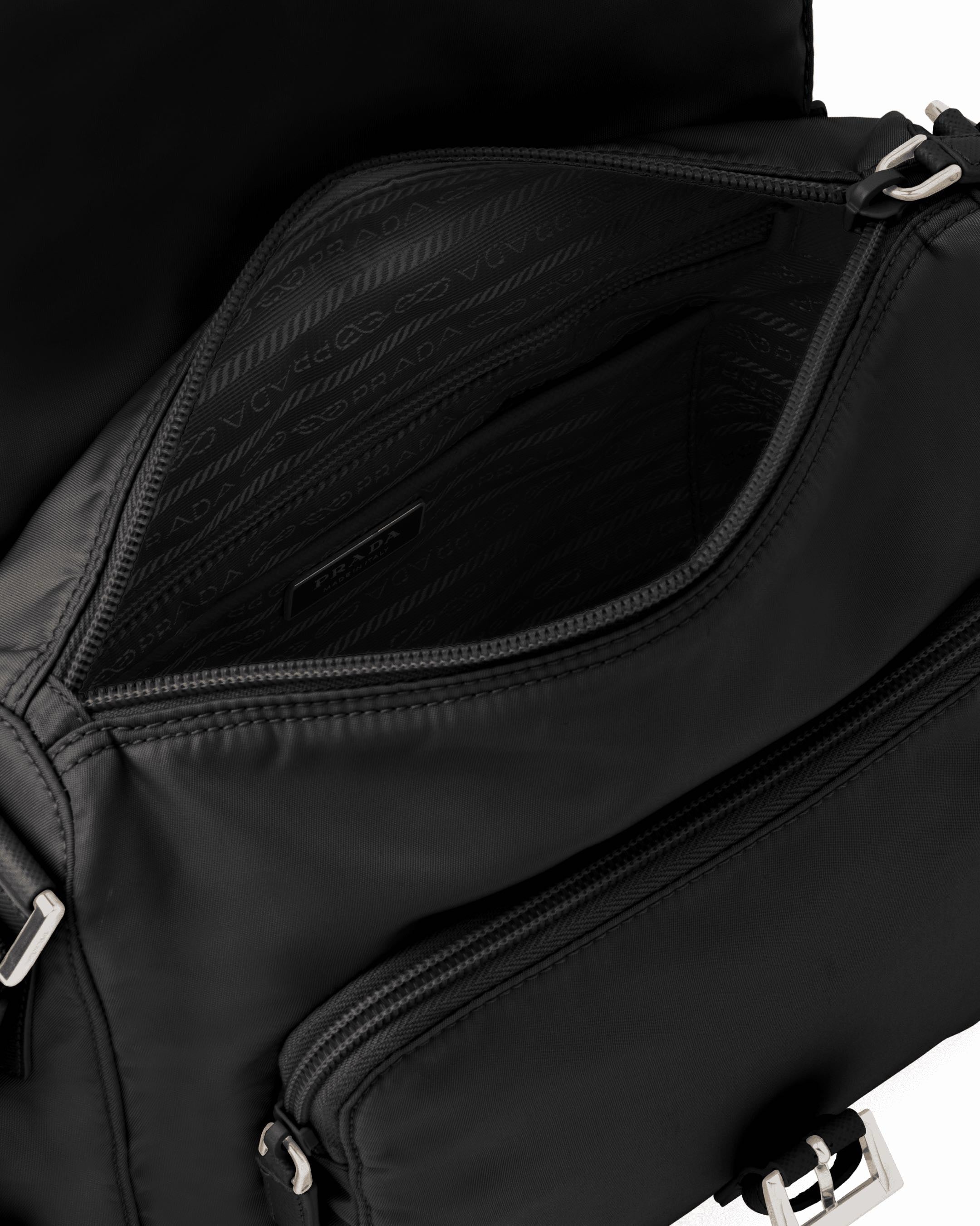 2026 Black Recycled Nylon Shoulder Bag  1BD994_RV44_F0002_V_B1M