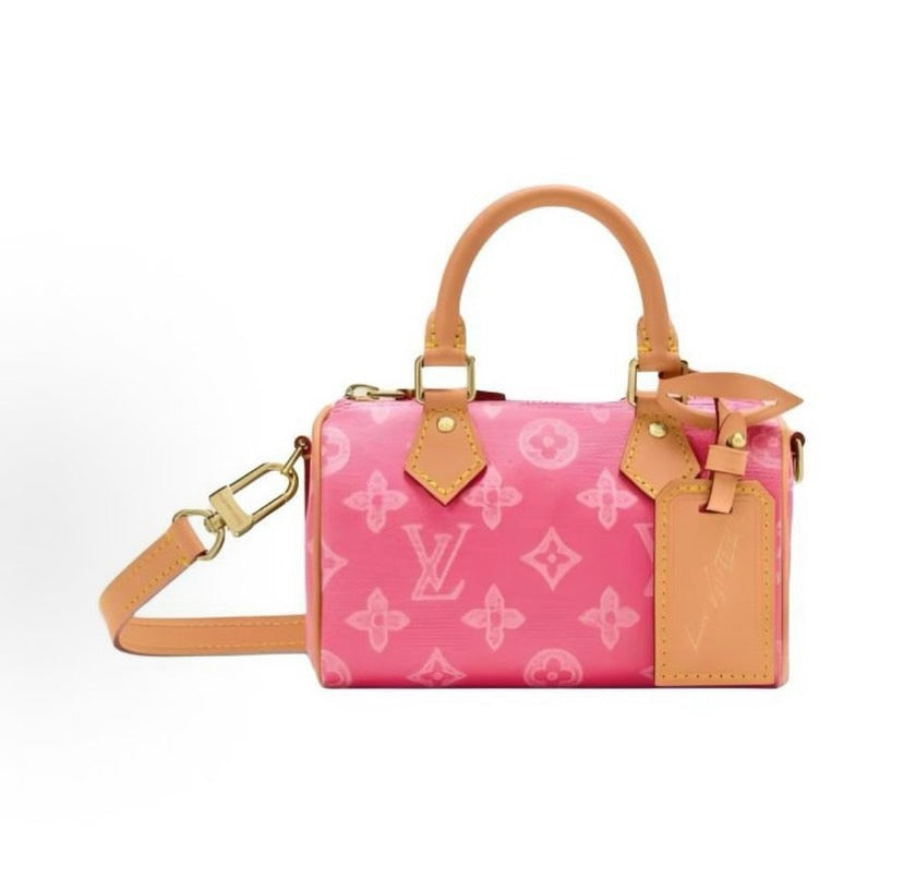 2026 Pink Nano Speedy (Monogram Origine) Mini Handbag M28322