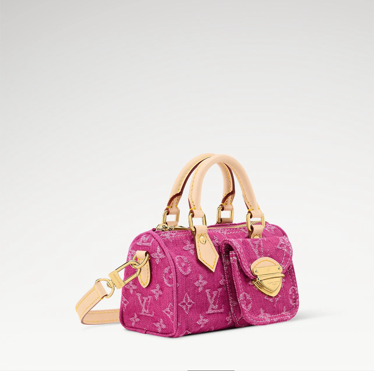 2026 Fuchsia Monogram Denim Mini Pillow Bag M27603
