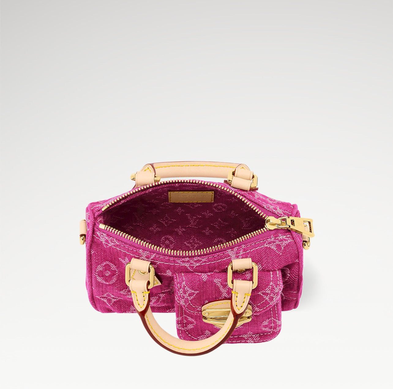 2026 Fuchsia Monogram Denim Mini Pillow Bag M27603