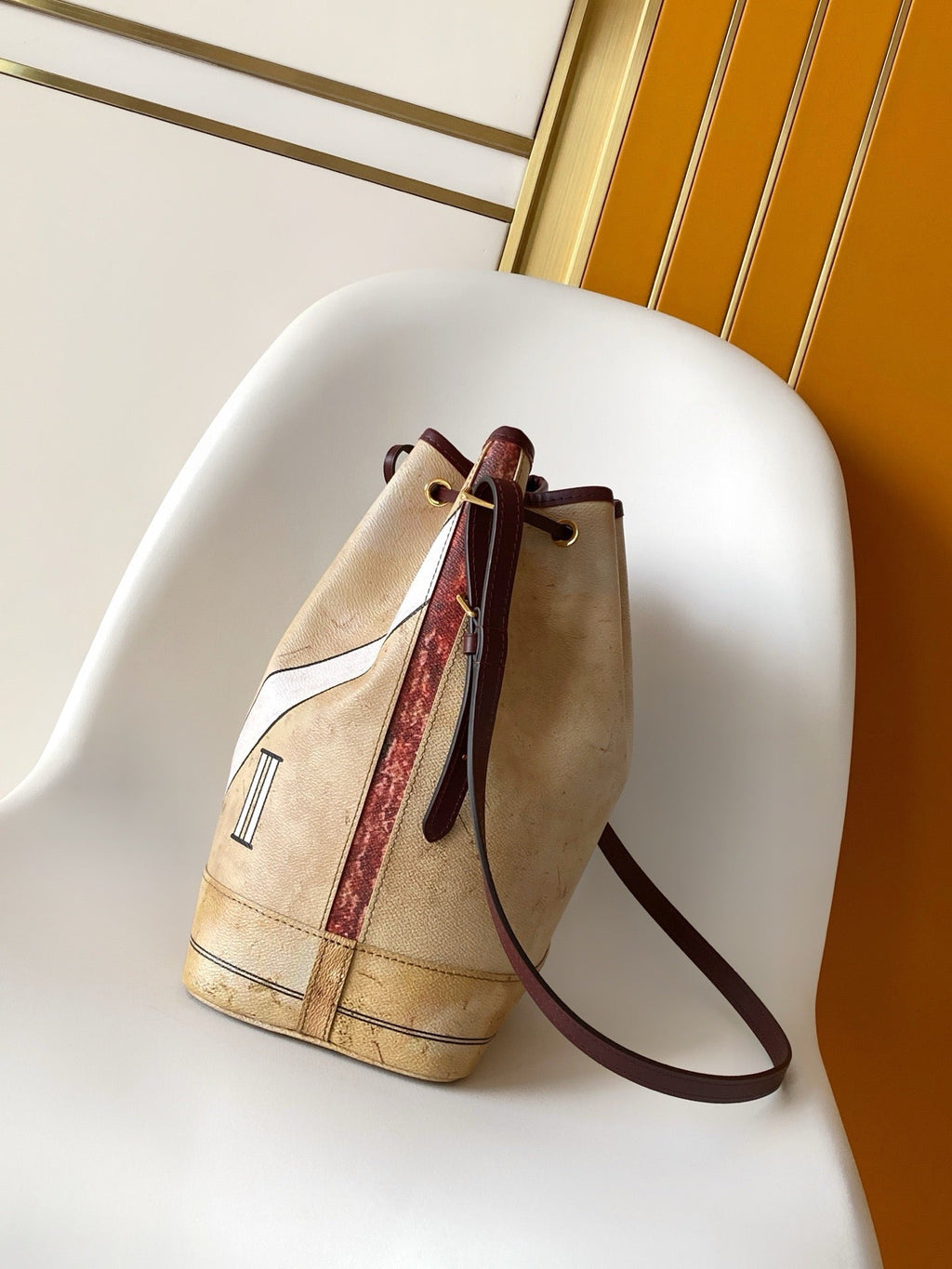 2026 Beige Monogram Canvas Anniversary Collection Noé Bucket Bag M28147