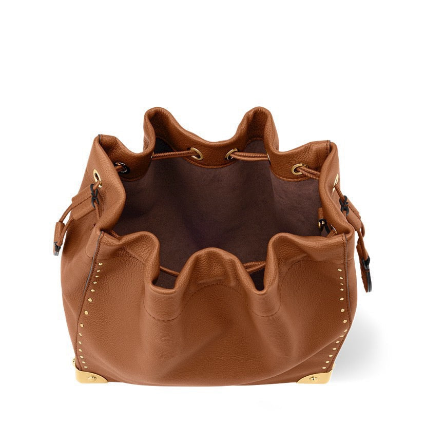 2026 Brown Grained Calfskin Noé Trunk Handbag M29131