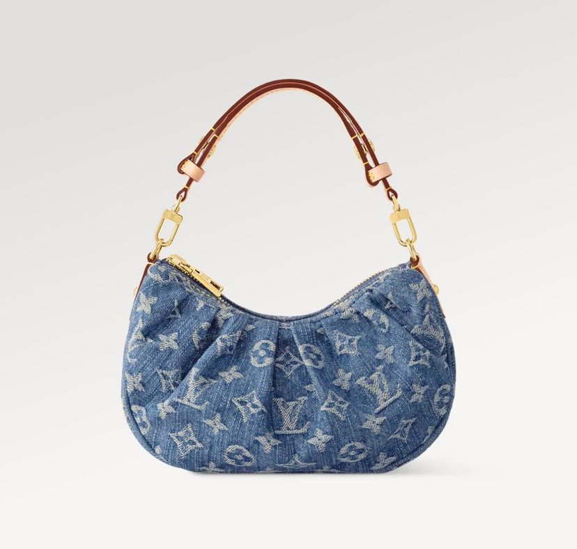 2026 Blue Monogram Jacquard Denim Handbag M13571