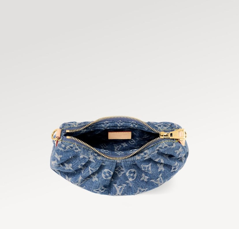 2026 Blue Monogram Jacquard Denim Handbag M13571