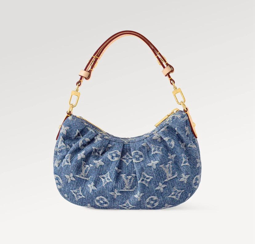 2026 Blue Monogram Jacquard Denim Handbag M13571