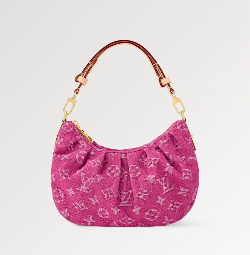 2026 Pochette Valley Fuchsia Monogram Denim Handbag M28327