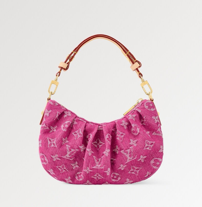 2026 Pochette Valley Fuchsia Monogram Denim Handbag M28327