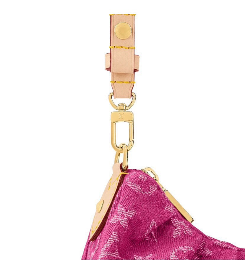 2026 Pochette Valley Fuchsia Monogram Denim Handbag M28327