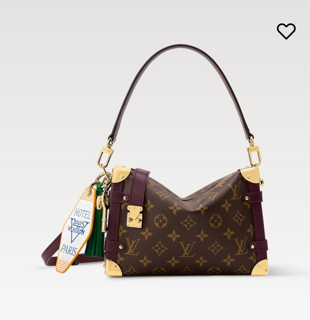 2026 Brown Monogram Canvas Side Trunk MM Handbag M28569