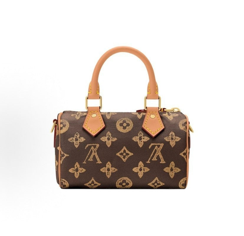 2026 Brown Nano Speedy (Monogram Origine) Mini Handbag M28322